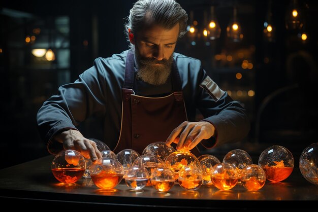 Un portrait captivant d'un chef, un délice culinaire