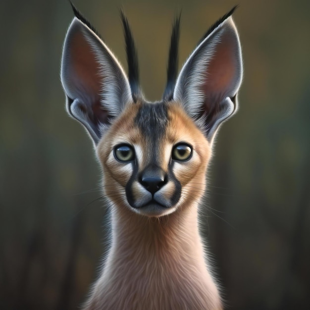 Portrait d'un caracal sauvage