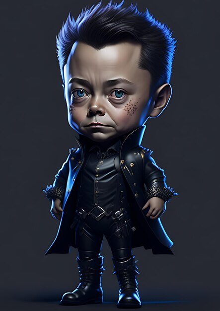 Un portrait de caricature Chibi de ___ dans un superbe rendu 3D