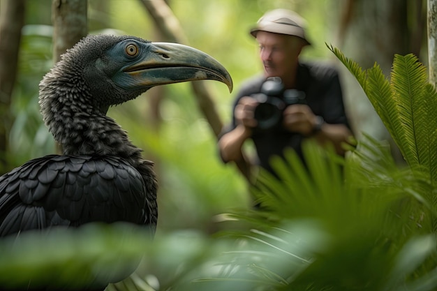 Portrait de casoar Casuarius casuarius dans la grande forêt australienne Papouasie-Nouvelle-Guinée