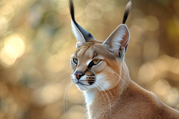 Photo portrait de chats du désert caracal ou lynx africain