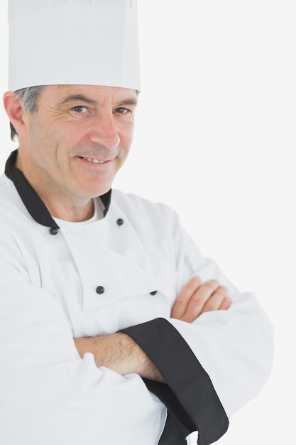 Portrait de chef confiant en uniforme