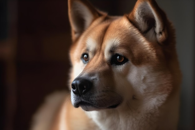 Portrait d'un chien Akita