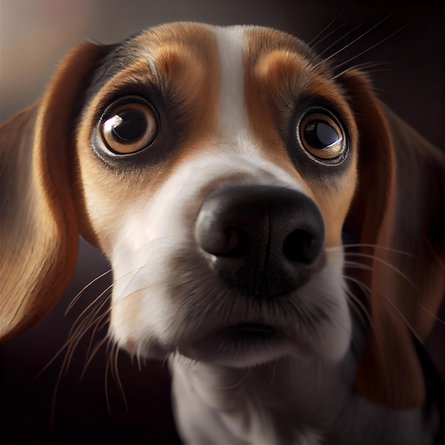 Portrait de chien Beagle