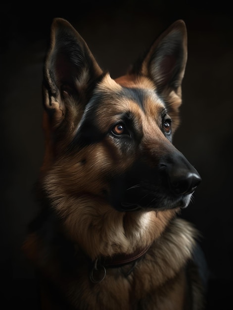 Portrait de chien génératif ai