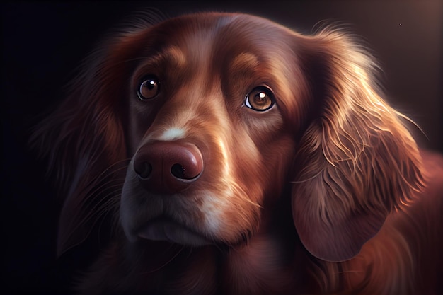 Le portrait d'un chien d'un golden retriever