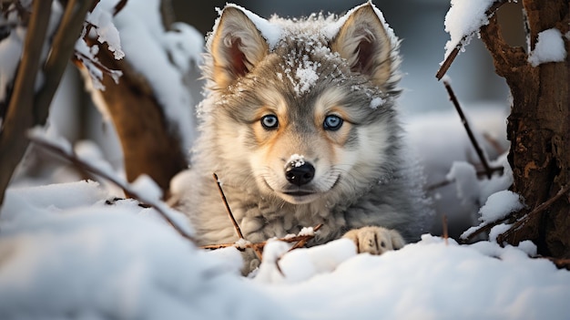 portrait de chien husky sibérien