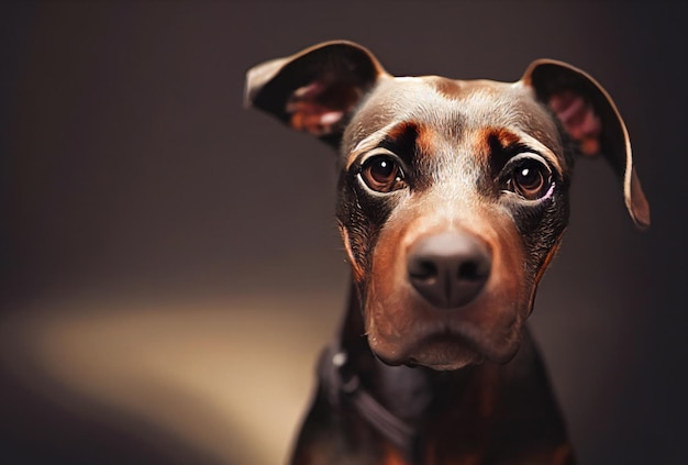 portrait d'un chien, peinture numérique.