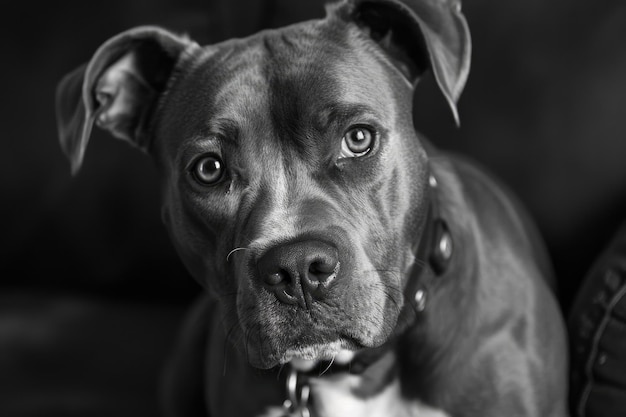 Portrait d'un chien de pitbull