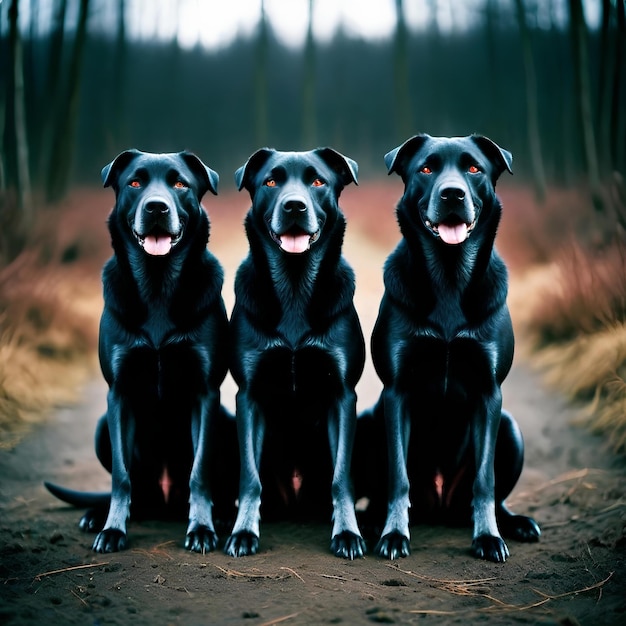 Photo portrait de chiens de chasse 12