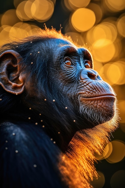 portrait de chimpanzé