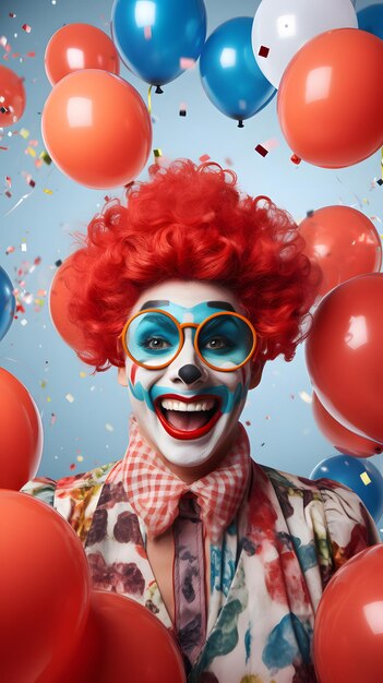 portrait d'un clown joyeux