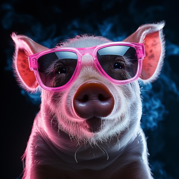 Portrait d'un cochon généré par ai