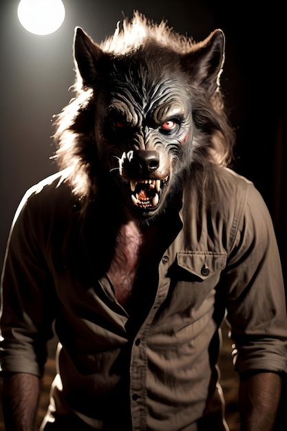 Portrait d'un concept d'Halloween loup-garou