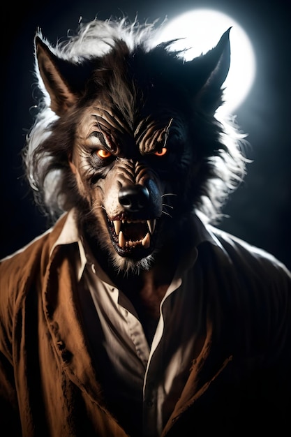 Portrait d'un concept d'Halloween loup-garou