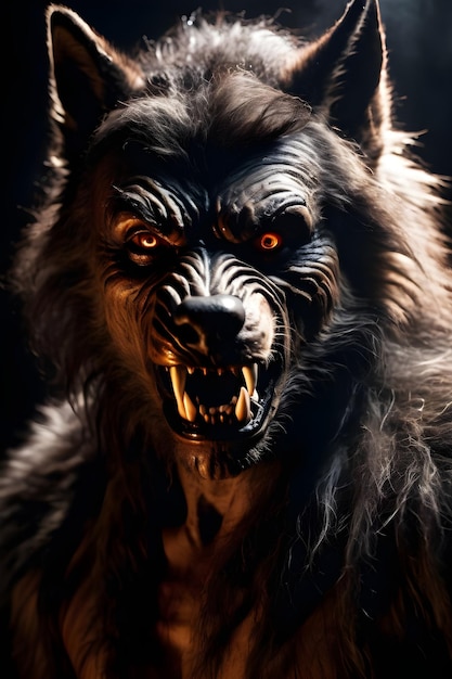 Portrait d'un concept d'Halloween loup-garou