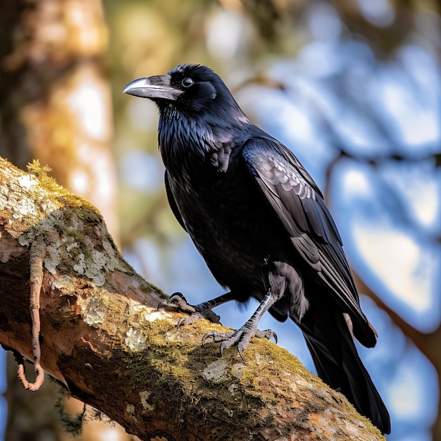 portrait de corbeau noir