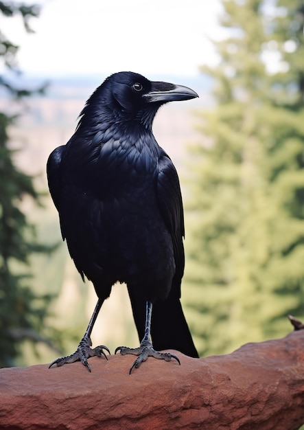 portrait de corbeau noir