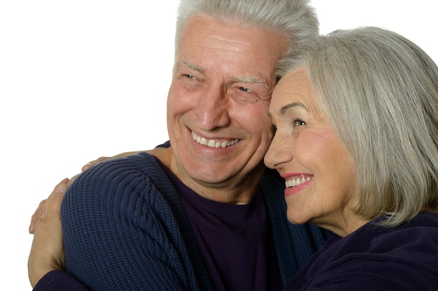 Portrait d'un couple d'âge mûr heureux, gros plan