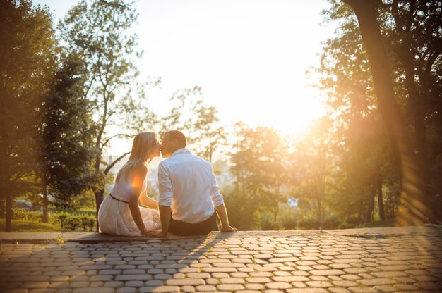 Portrait de couple amoureux