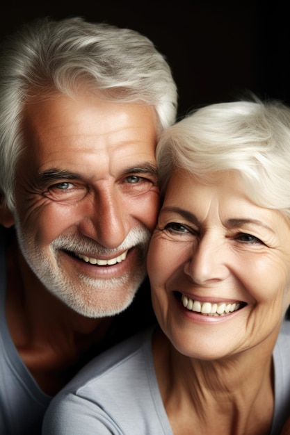 Portrait d'un couple heureux passant du temps ensemble à la maison créé avec l'IA générative