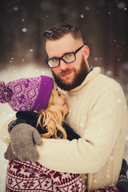 Portrait de couple heureux