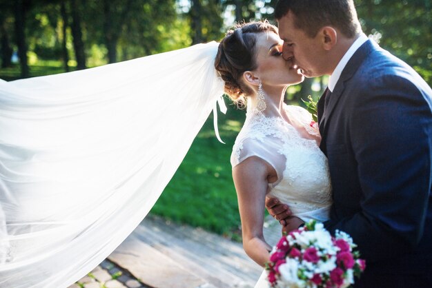 Portrait de couple de mariage