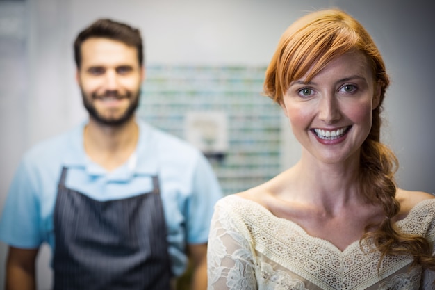 Portrait, couple, Sourire