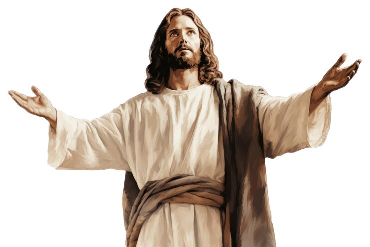 Photo portrait de créativité spirituelle sur fond blanc de png