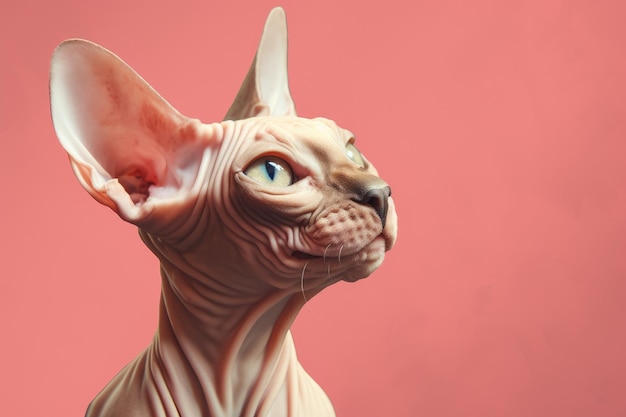 Le portrait drôle de Sphynx Cat ai généré