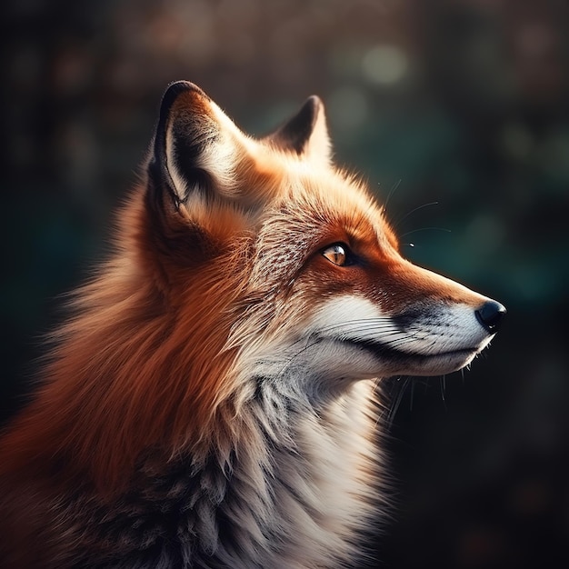 Portrait du beau renard roux