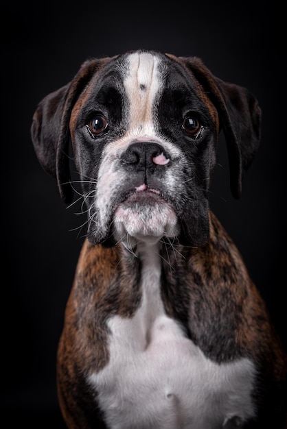 portrait du chien boxer