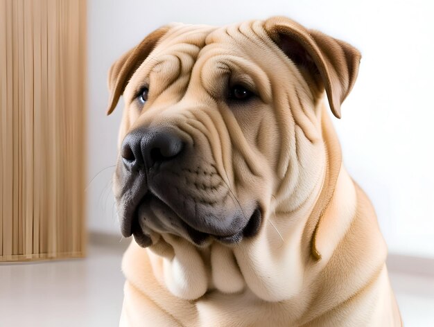 Photo portrait du chien chinois shar pei