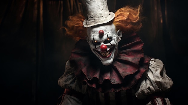 Le portrait du clown d'Halloween