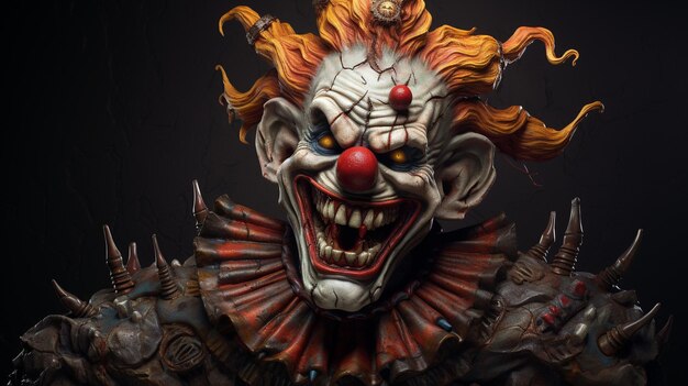 Le portrait du clown d'Halloween