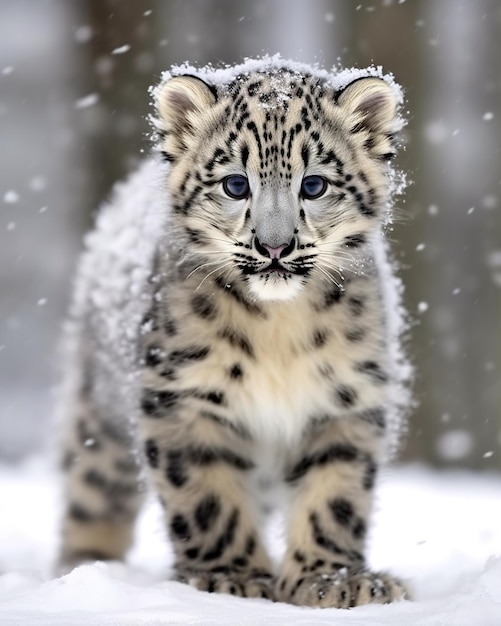 Portrait du léopard des neiges