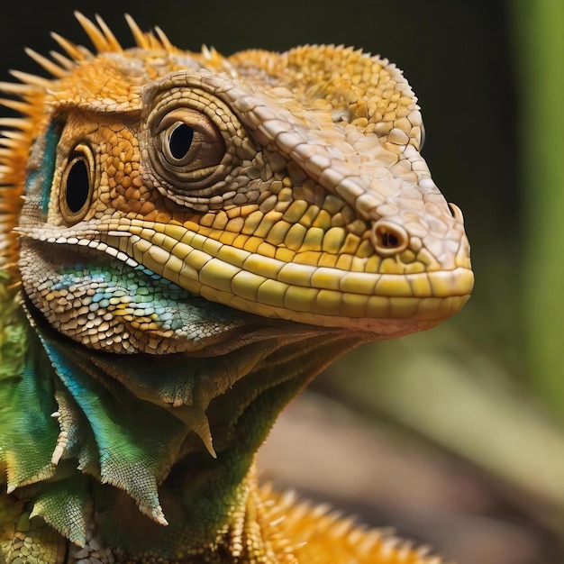 Portrait du lézard à crête de Weber