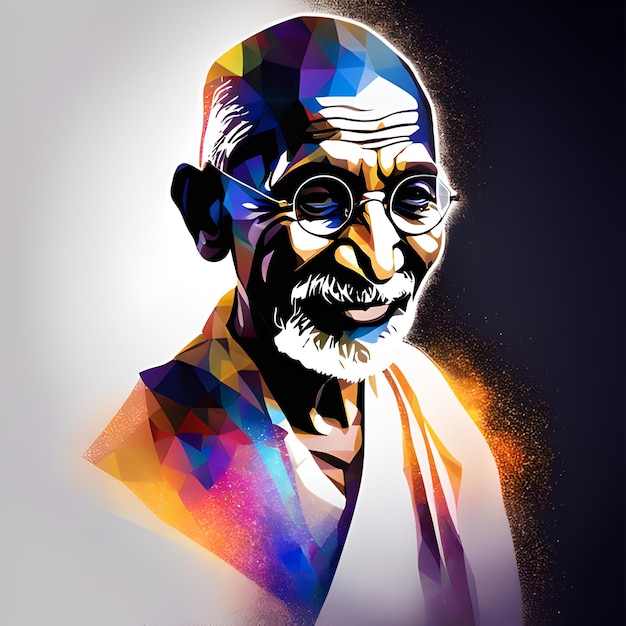 Le portrait du Mahatma Gandhi