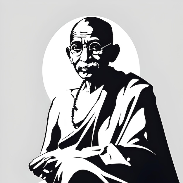 Le portrait du Mahatma Gandhi