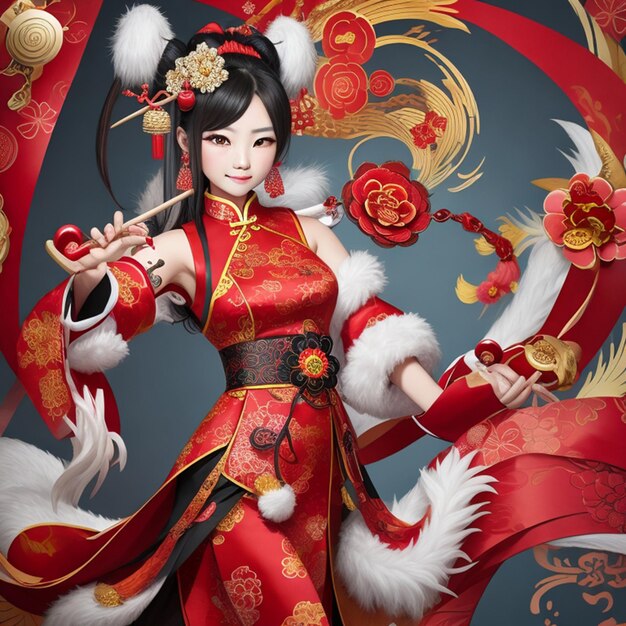 portrait du nouvel an chinois