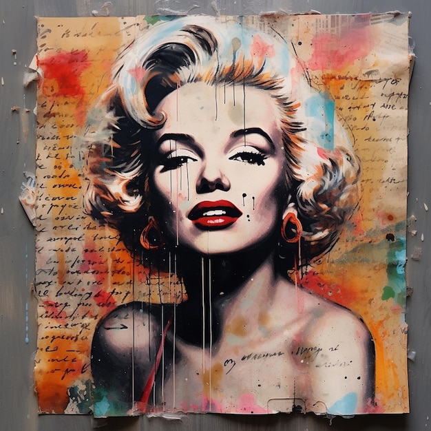 Le portrait du visage de Marilyn Monroe