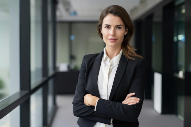 Portrait d'un élégant spécialiste de la santé et de la sécurité au travail portant un blazer noir