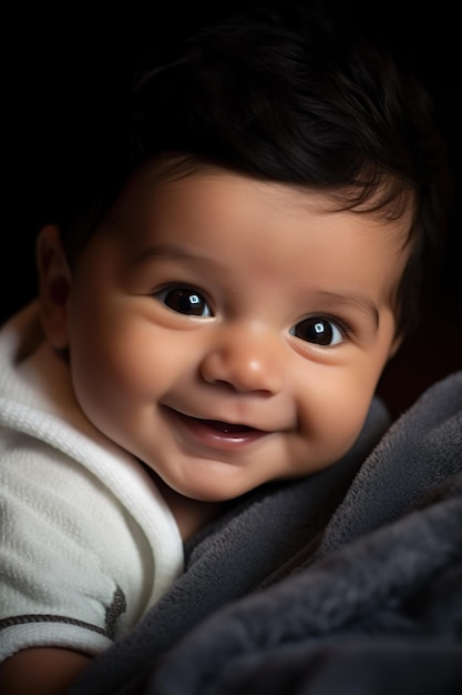 portrait d'enfant souriant mignon enfance heureuse faite avec la technologie générative ai