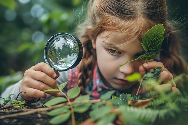 Photo portrait d'enfants dans une expédition scientifique