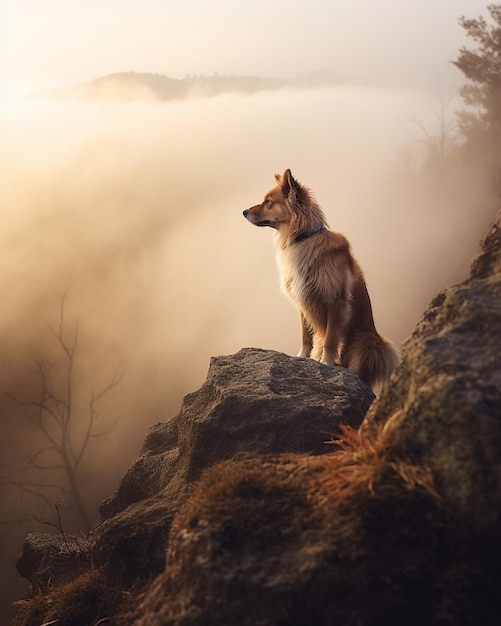 Portrait épique d'un chien