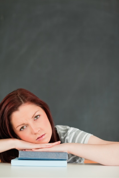 Portrait d&#39;un étudiant malheureux