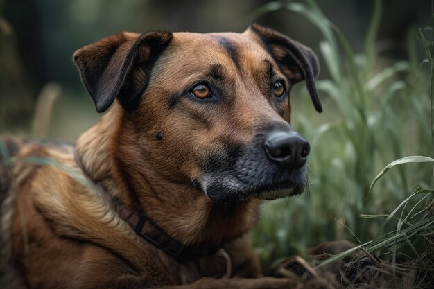 Portrait extérieur d'un chien pur-sang