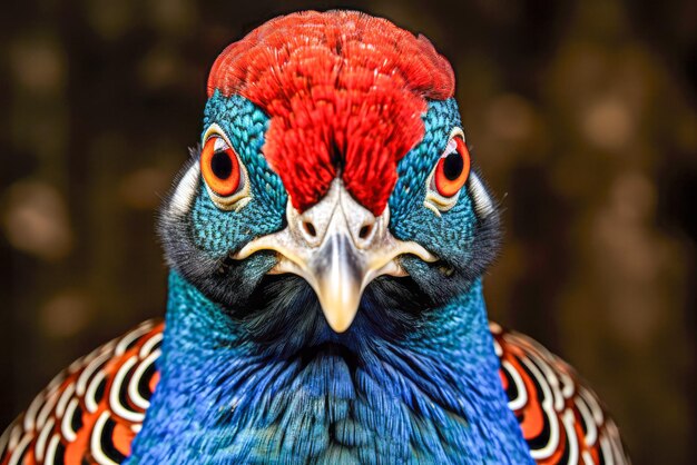 Portrait d'un faisan coloré Phasianus colchicus génératif AI