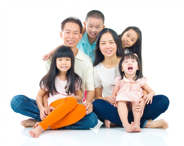 Portrait de famille asiatique