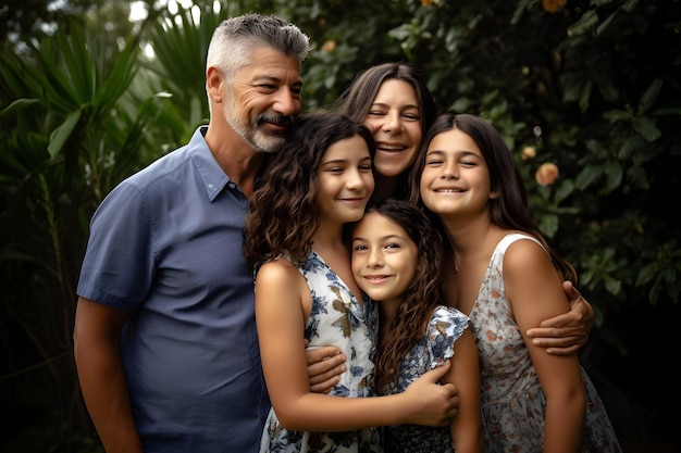 Portrait d'une famille heureuse